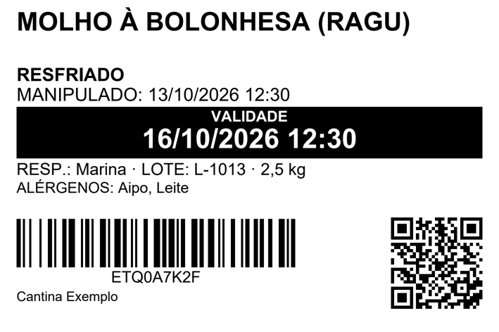 Etiqueta de validade 60x40 mm gerada pelo EtiquetaPro